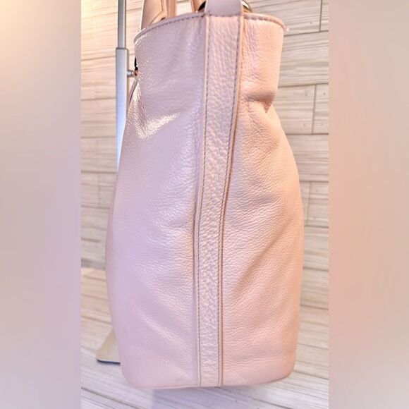 040-Cole Haan Peach Pebbled Leather Shoulder bag - Picture 5 of 12